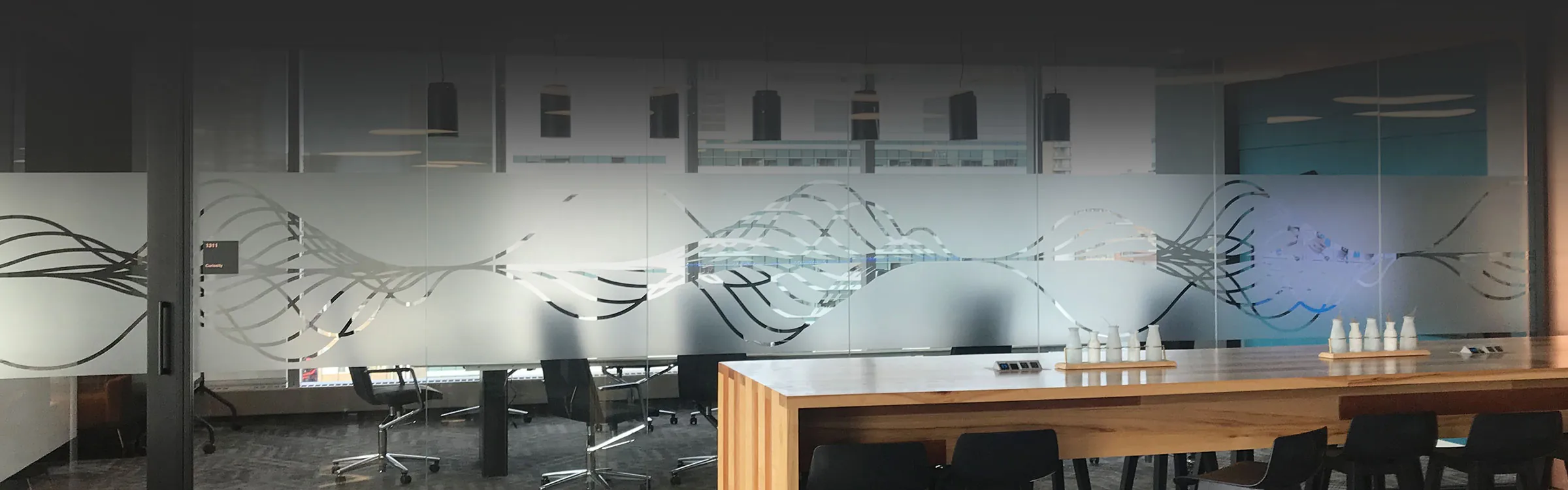 Frosted vinyl and film installation Toronto